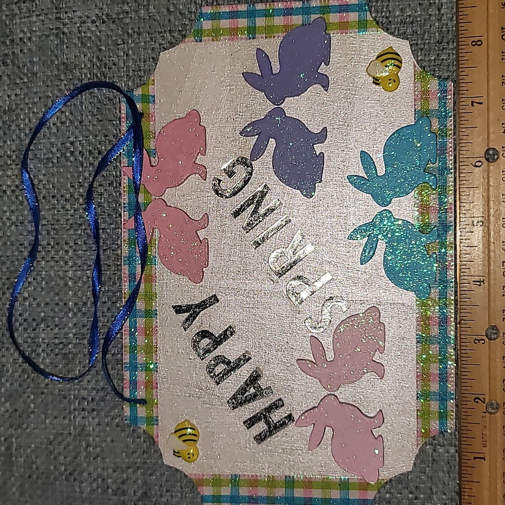 appy Spring Sign with Bunnies Wall decor!